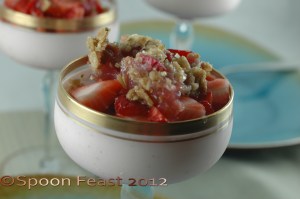 Strawberry Cheesecake rhubarb compote