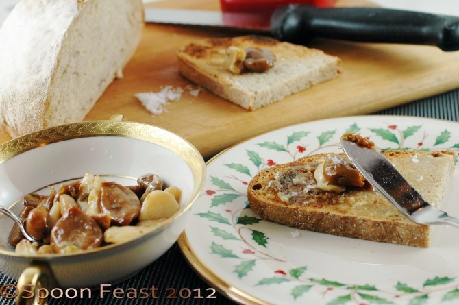 Garlic confit on toast