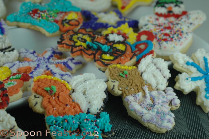 After the cookies are decorated, I lay them out to look at them all.