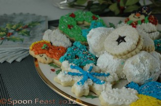 A festive plate of Christmas Cookies