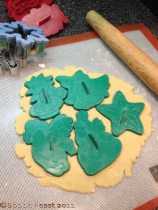 Roll out he dough and lay the cutters out.