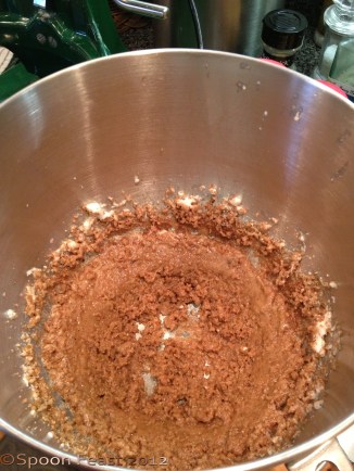 Beaten egg whites mixed with seasonings.