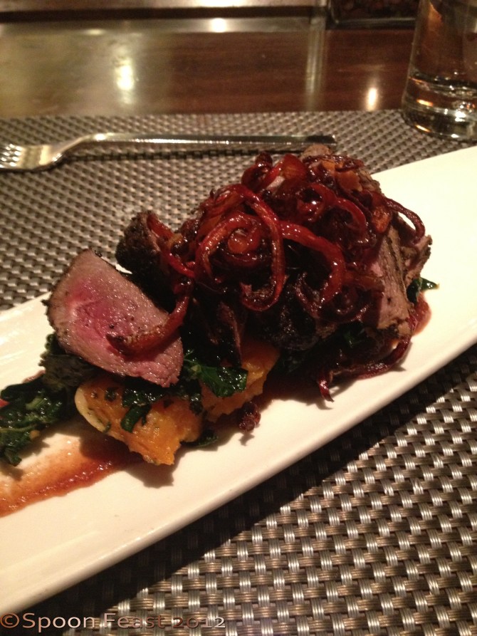 Charred onion Marinated Lamb; another view