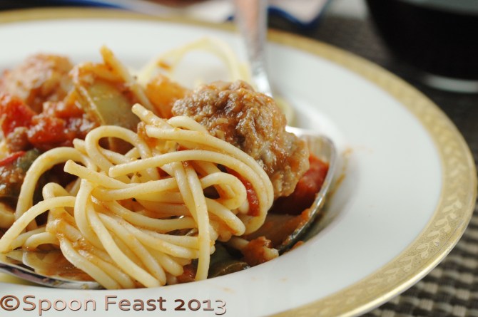 Turkey sausage and peppers