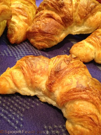 Freshly made croissants