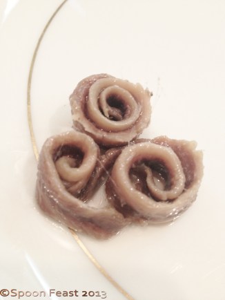 Rolled anchovy fillets