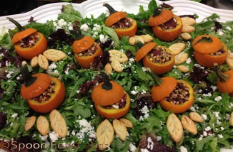 Serve stuffed mini pumpkins on a platter, think "Pumpkin Patch"