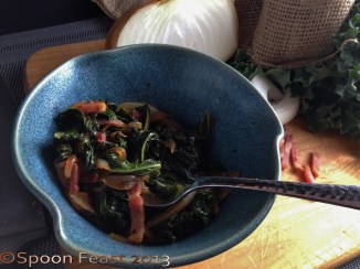 Kale with Bacon and Onions