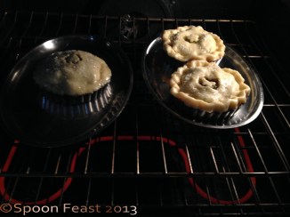 Green Tomato Pie in the oven