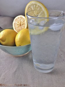 Drink several glasses of lemon water each day