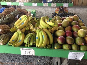 Locally grown? Chiquita, really? Mangoes? Pineapples?