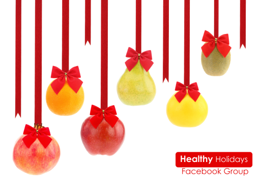 Happy Healthy Holidays fb group banner