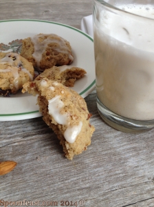 Almond Milk and Almond Cranberry cookies made from the debris