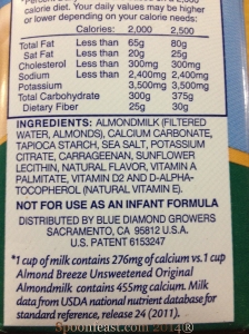 Almond Milk Label